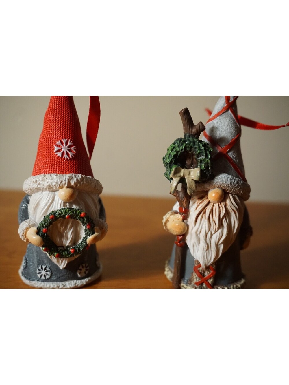Wizard Gnome Christmas Wreath Ornaments Country Primitive Cabin Lodge Home Decor